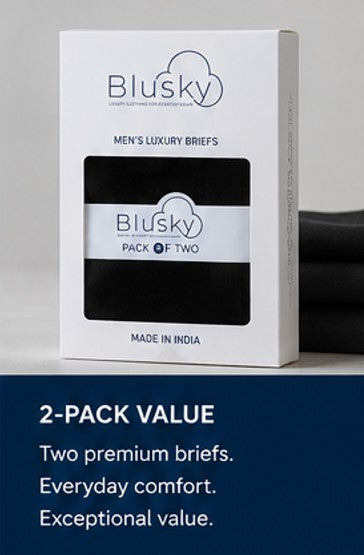 Black Men's Bamboo Briefs 2-Pack