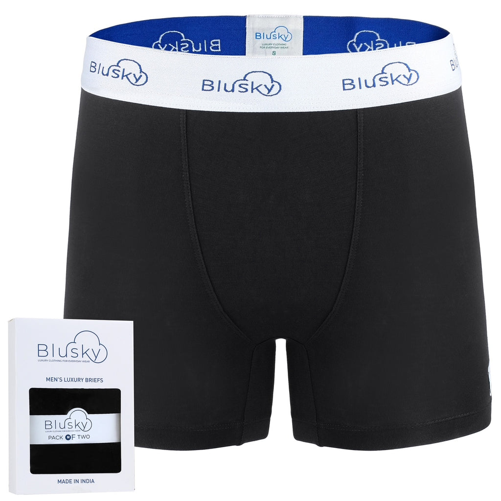 Black Men's Bamboo Briefs 2-Pack
