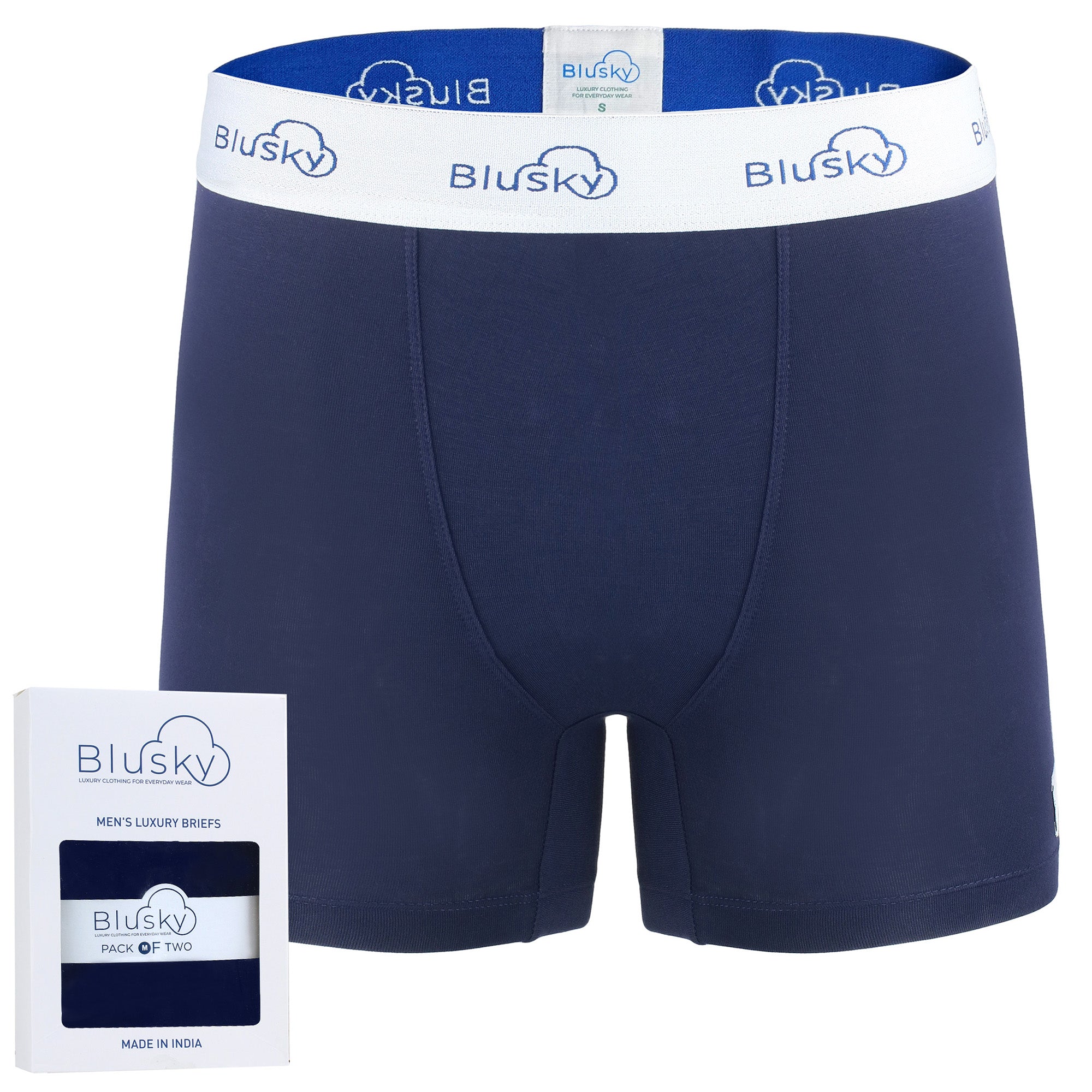 Navy Men's Bamboo Briefs 2-Pack