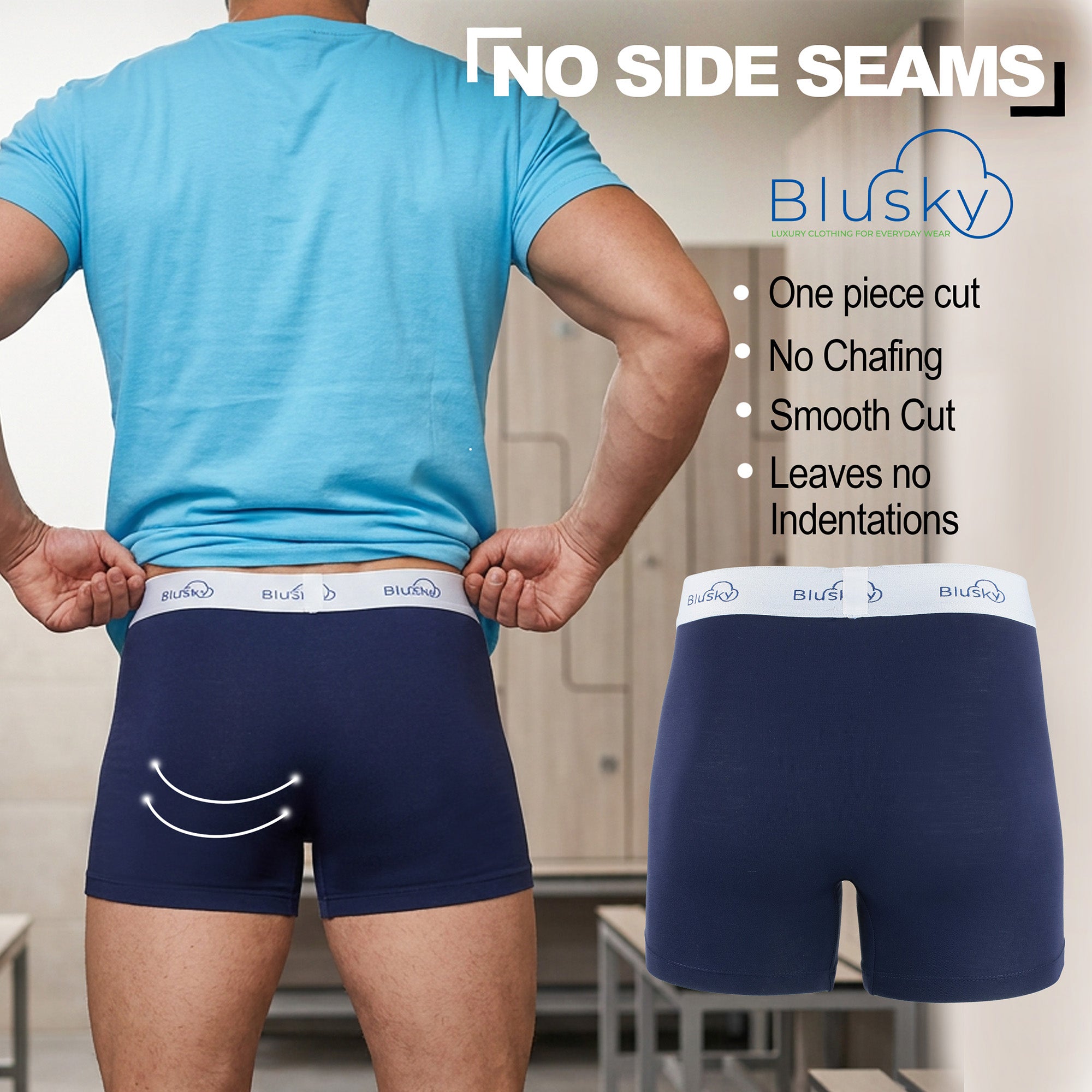 Navy Men's Bamboo Briefs 2-Pack