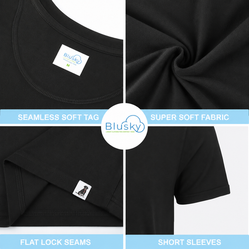 Black Short Sleeve Crew Neck T-Shirt