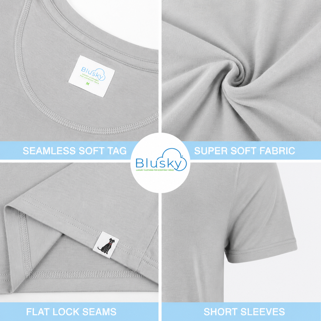 Grey Short Sleeve Crew Neck T-Shirt