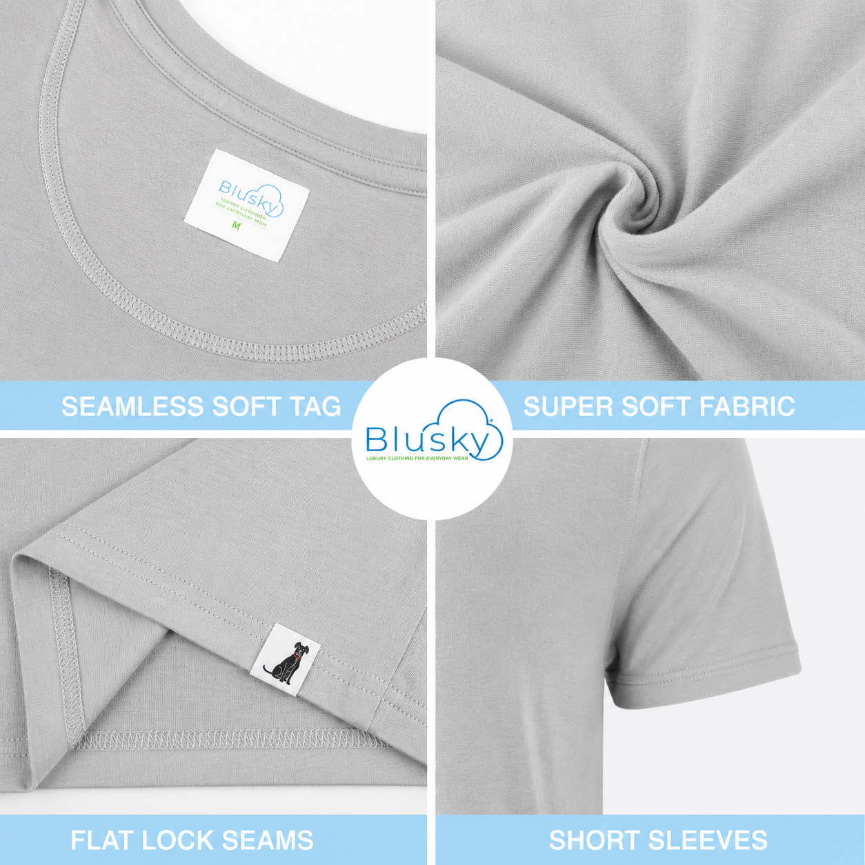 Grey Short Sleeve Crew Neck T-Shirt