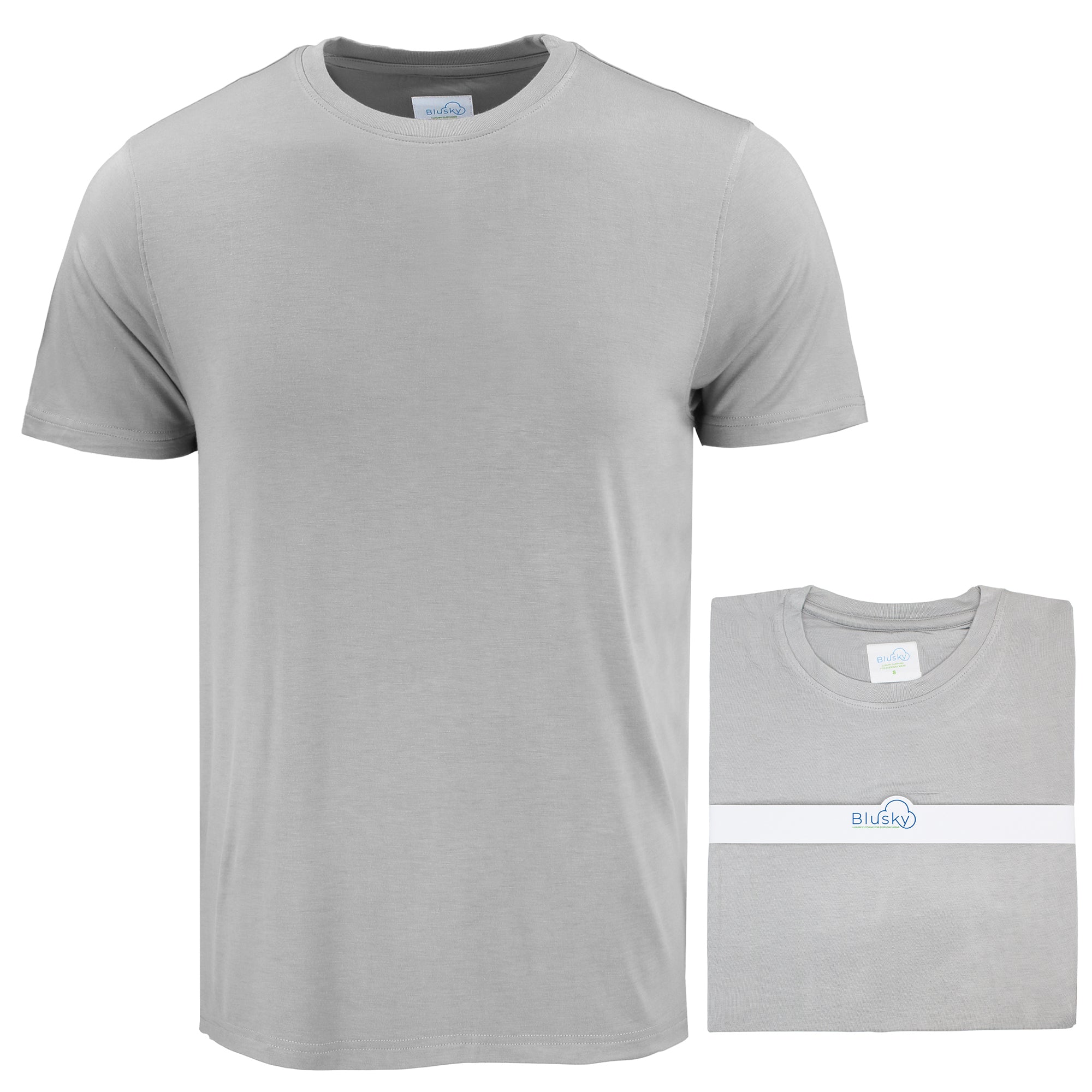 Grey Short Sleeve Crew Neck T-Shirt