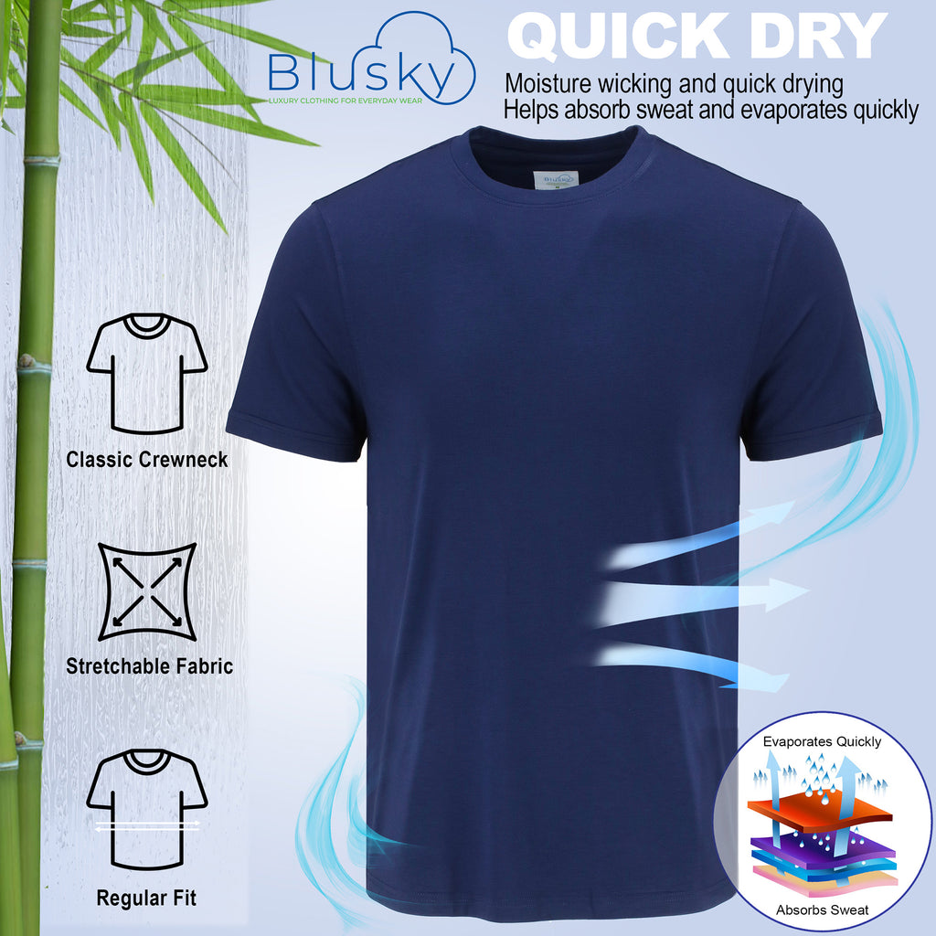 Navy Short Sleeve Crew Neck T-Shirts