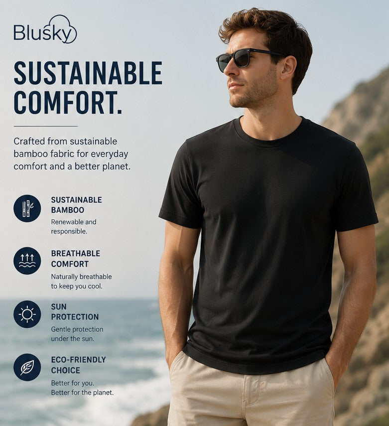 Black Short Sleeve Crew Neck T-Shirt