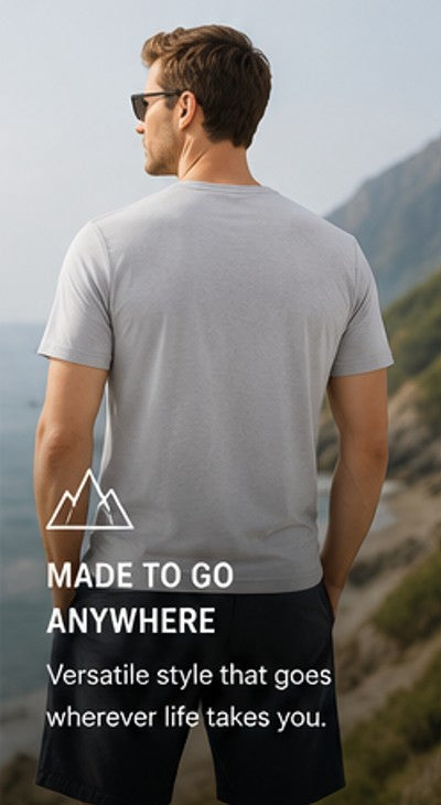Grey Short Sleeve Crew Neck T-Shirt